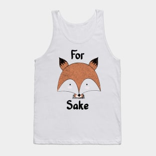 For Fox (Fucks) Sake - Red Sly Fox Face Forest Animal Tank Top